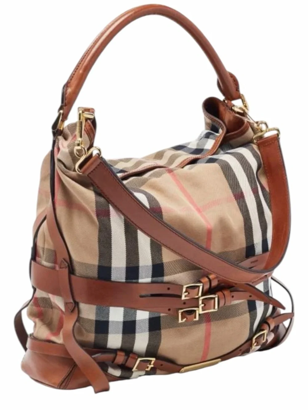 Burberry House Check Bridle Gosford Large Hobo Bag - Picture 3 of 14